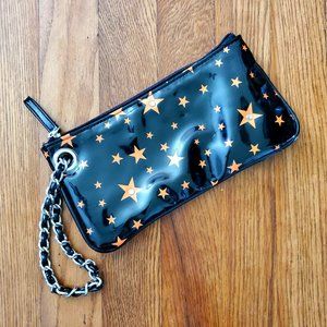Black and Orange Star Wristlet